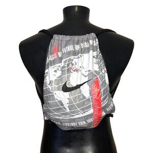 Nike PhantomVSN Soccer Drawstring Bag Black Gray Zip Pocket